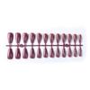 24pcs/set DIY Quick Nails Solid Color Glossy Long Ballet False Nails Multicolor Strips Finished Wear Nail Art
