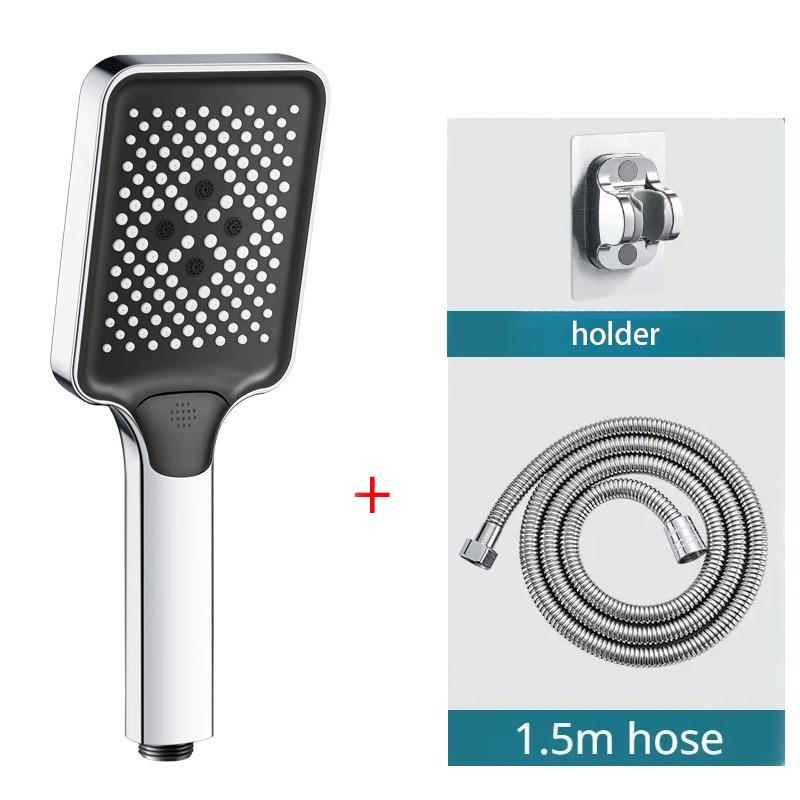 Shower Head, Pressure-boosting Shower Nozzle, Large Water Output Silicone Anti-clogging Shower Head with Three-level Adjustment