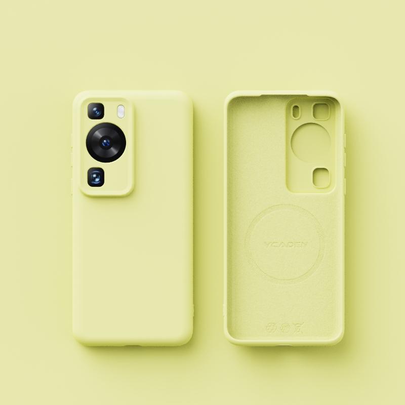 For Wireless Charging Magsafe Soft Liquid Silicone Phone Case For Huawei P60 P50 P40 Pro Magnetic Slim Skin Protection Cover