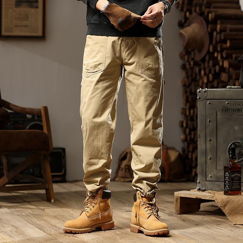 

Men s Overalls High-end Ruffian Handsome Men s Pants Casual Men s High-end Pants Trendy High Street Men s Loose Trousers 28 легкие хаки