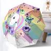 1pc Unicorn Rainbow Flowers Folding Umbrella | Elegant Design, Fashionable Accessory, Durable Construction, Sturdy Ribs Yy251107084