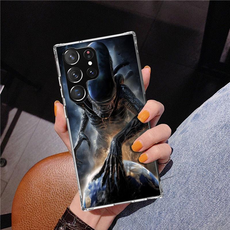 Cool A-Alien X-Xenomorph Phone Case For Samsung Galaxy S24 S25 Edge S26 Ultra S23 S22 S21 Plus S20 FE + Personalized Print Cover