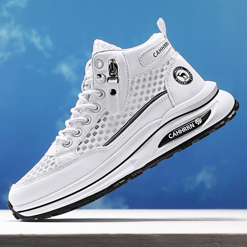 

Мужская сетчатая обувь дышащая высокая повседневная спортивная обувь мужская летняя 2025 новая на толстой подошве увеличивающая рост студенческая 39