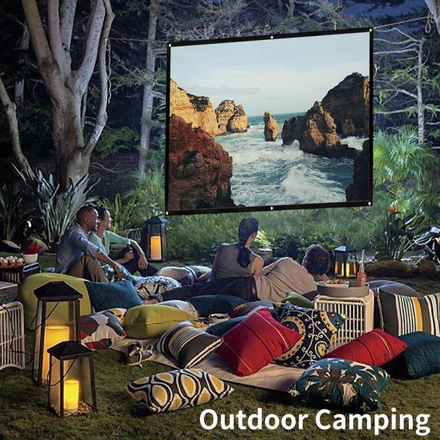 Tragbarer Outdoor faltbarer Projektorleinwand mit Ständer für Camping