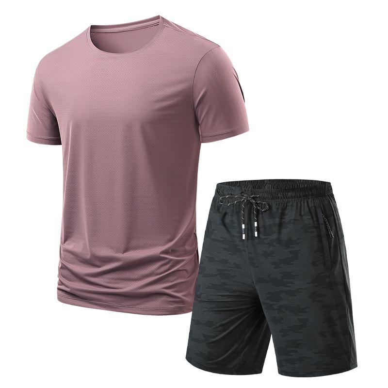 Breathable Sports Suit T-shirt Men's Shorts Casual Two-piece Suit Men's Lightweight Breathable Quick-drying