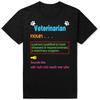 Funny Retro Paw Print Veterinary Veterinarian Definition Gift T Shirts Summer Vet Graphic Cotton Streetwear Short Sleeve Tshirt