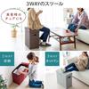 Sanwa Direct Storage Stool, 49cm Tall, Stylish Stool/Ottoman, Foldable, Brown, 150-SNCBOX12BR