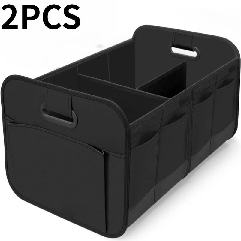 SUV Car Trunk Organizer Collapsible Storage Box 600D Oxford Fabric with Reinforced Handles Multiple Compartments for Vehicle