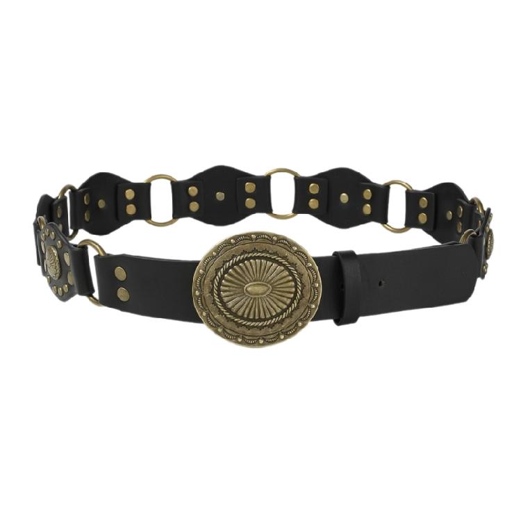 Горячая Девушка Пояс Ковбойский Пояс на Талию с Заклепками и Дисками для Джинсов Платьев Клуба Бара