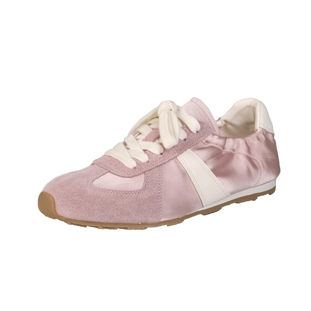 2025 summer new casual women's shoes soft sole not tired feet sweet wind sports casual shoes satin high-end shoes
