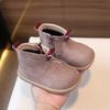 Herbst Winter Baby Jungen Mädchen Stiefel Oxford Wildleder Kinder Casual Schuhe Outdoor Anti-rutsch Kleinkind Schuhe Plüsch Kinder Stiefeletten
