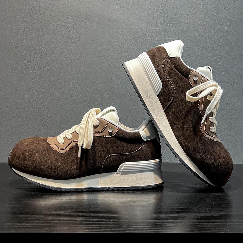 Men's Shoes 2026 Autumn and Winter New Big Head Round Toe Sports Shoes Men's and Women's Thick Soled Casual Board Shoes