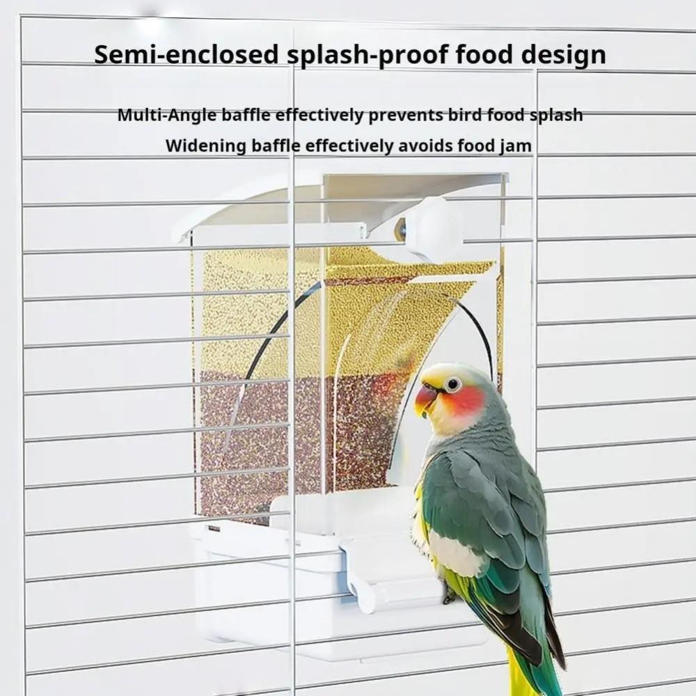 Weather-Resistant Bird Feeder Large Capacity Shake-Resistant Feeder Transparent Feeder  Garden