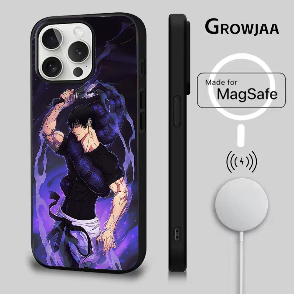 

Чехол для телефона Toji Fushiguro Jujutsu K-Kaisen для iPhone 16e, 16, 15, 14, 13, 12, 11, Plus, Pro, Max, Mini с магнитной беспроводной зарядкой Magsafe iPhone12