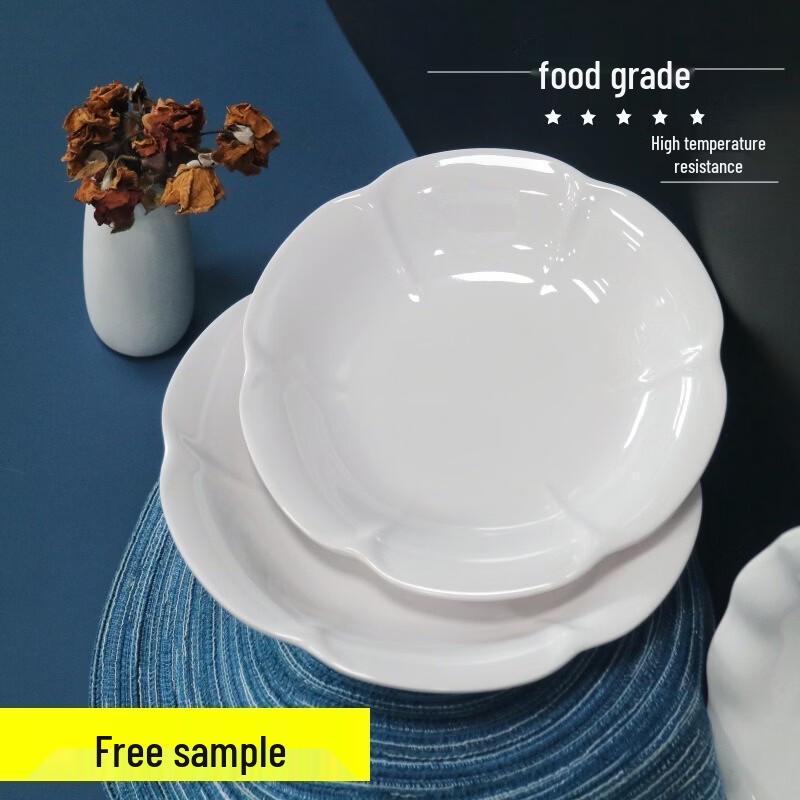 Piatto piano cena loto in melamina bianca