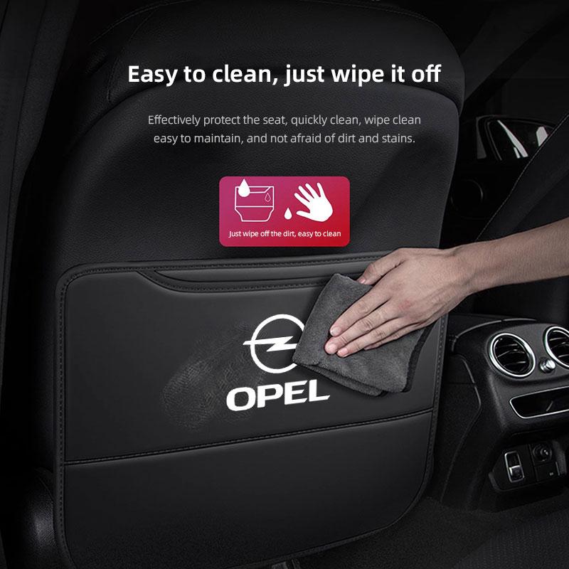 PU Leather Car Seat Anti Kick Pad Protective Cover Accessories For Opel Astra Grandland Corsa Mokka Frontera Insignia Zafira