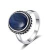 925 Sterling Silver Natural Kyanite Ring Simple Style Fine Jewelry Anniversary Engagement Party Gift for Women Labradorite Ring