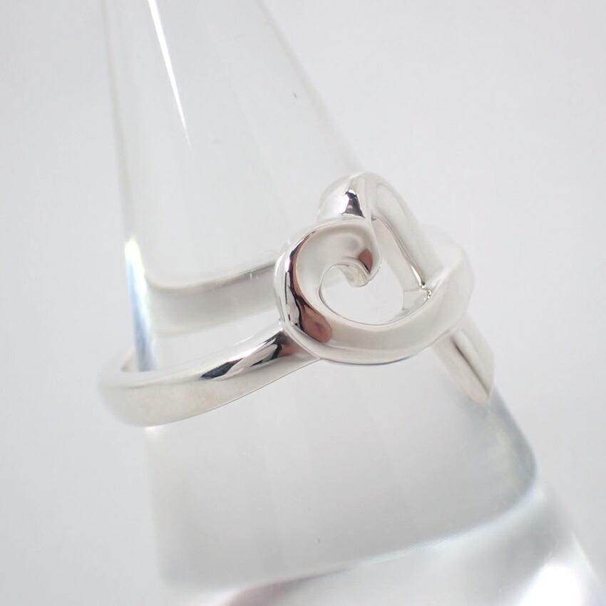 [Pre-owned] TIFFANY 925 Loving Heart Ring, Size 14, j51-5