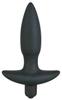 Vibrating Anal Plug with Handle Small (13cm) - Black Velvets