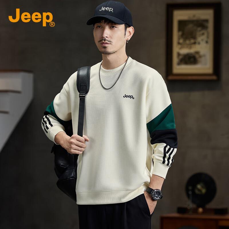 Jeep Men's Round Neck Pullover Sweatshirt
