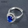 Lindon Classic Copper Alloy Zircon Ring Ladies Jewelry Wedding Promise Party Gift