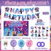 2026 hot K-POP Demon Hunters Birthday Party Decor Set, Banner Cake Topper Balloons Backdrop, Ideal Birthday Gift & Party Favors