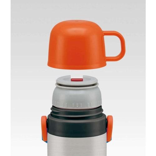 Skater SKDC4-A 2-Way Stainless Steel Water Bottle with Cup, Super Mario Design, 430ml, for Boys