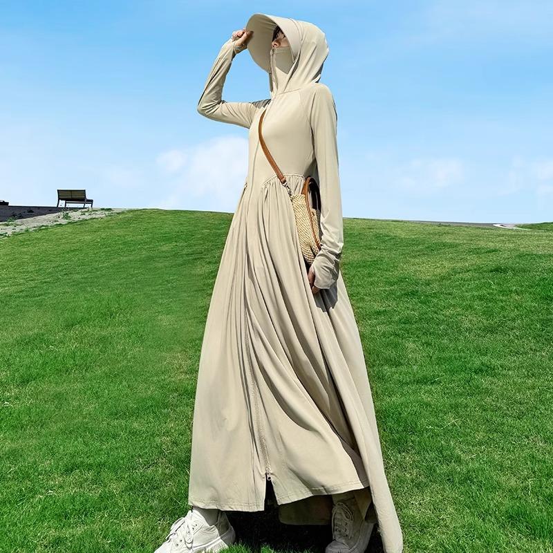 Sunscreen clothes women's long full body summer new anti-ultraviolet sunscreen clothes dress waist long skirt thin coat cardigan
