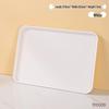 PP Wood Grain Plastic Serving Tray - Rectangular, Food Grade, Round Edges, Commercial Bread Plate.