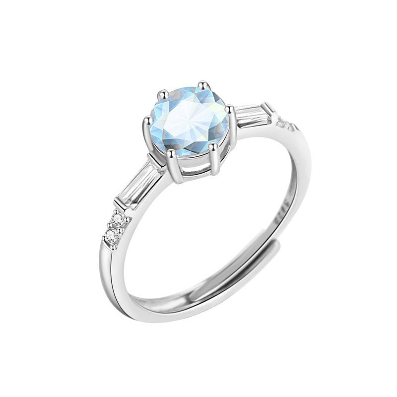 

Elegant S925 Silver Ring, Natural Gemstone, Adjustable Band, Premium Jewelry for Her opening adjustable