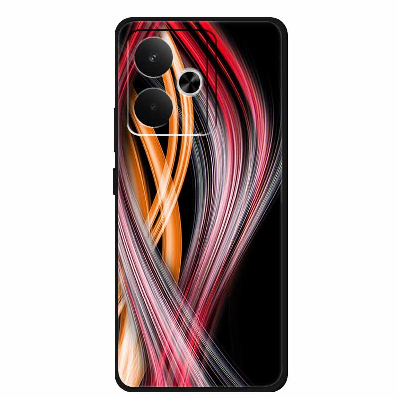 

Чехол для телефона Realme GT 7T Чехол Цветы Мягкий Черный Силиконовый Задняя крышка Для Realme 14 5G 15 Pro GT7 Чехол Ударопрочный Coque Fundas Realme GT7 GT 7T