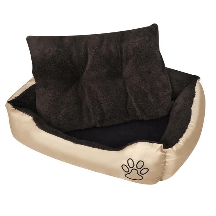 VidaXL Hot Dog Bed with Padded Cushion Size XL Animal Cat Bed Niche 170202