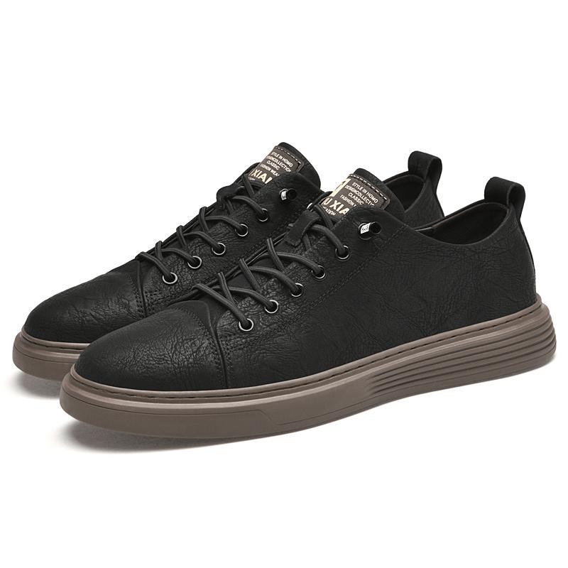 

Men s Lace Up Oxford Shoes Outdoor Jogging Shoes Office Men s Dress Shoes Large SizeGenuine Leather Casual Shoes 36 чёрный