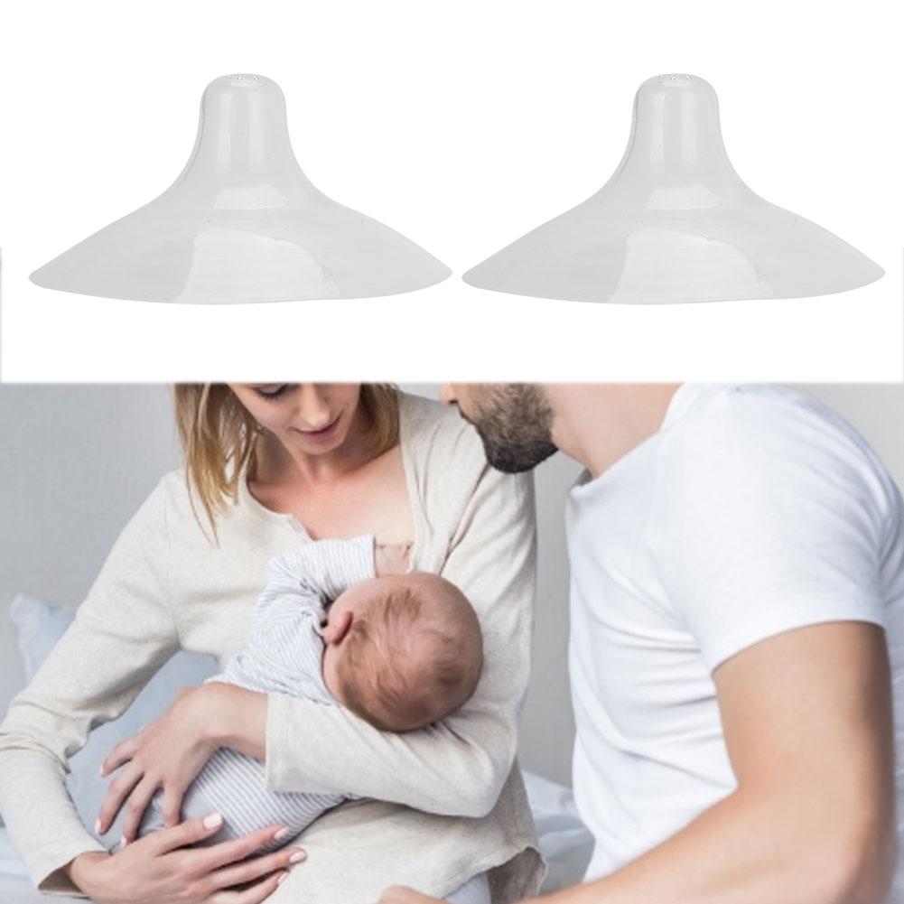 2 Stück Brustwarzenhütchen Silikon Brustwarzenschutz Baby Füttern Stillen Brustwarzenhütchen