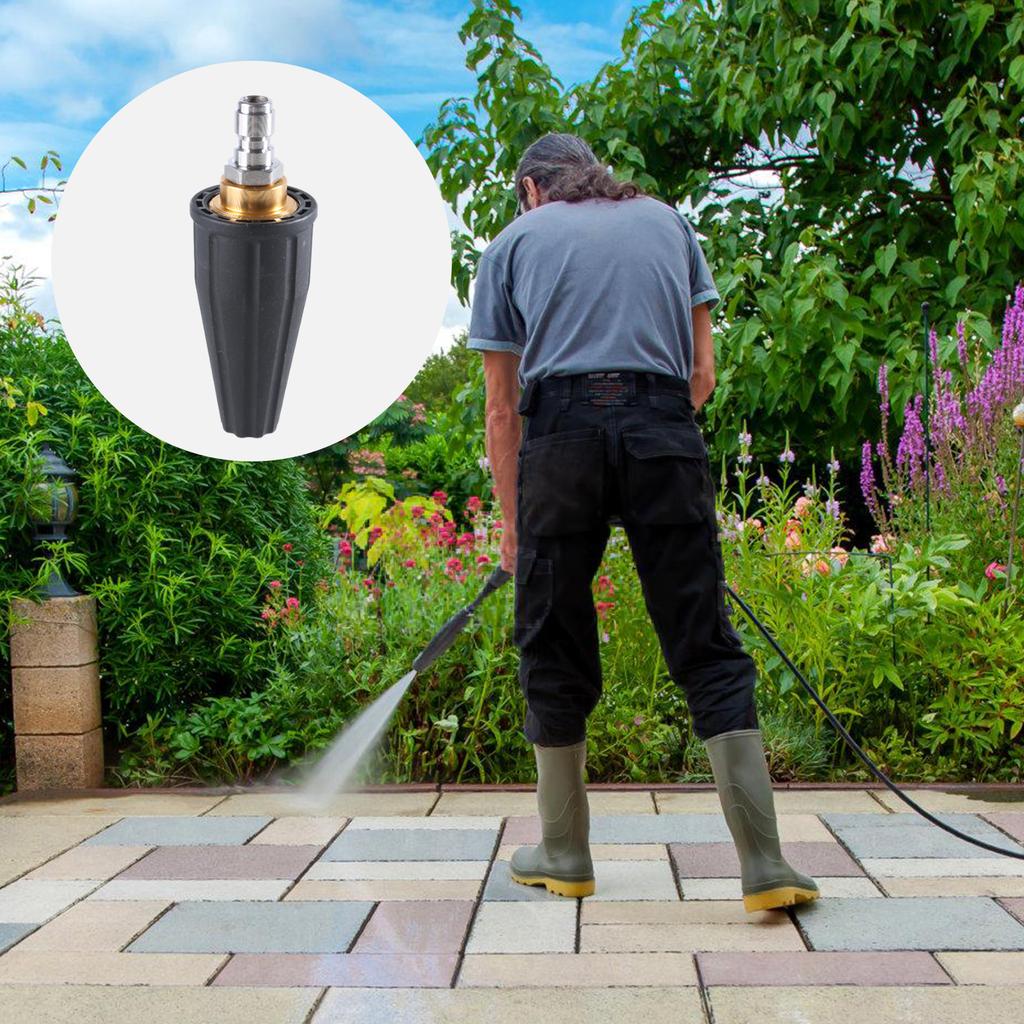 Pressure Washer Tips Turbine Nozzle Pressure Washer 3600PSI Maximums Rotating Pressure Washer Nozzle 1/4'' Connect