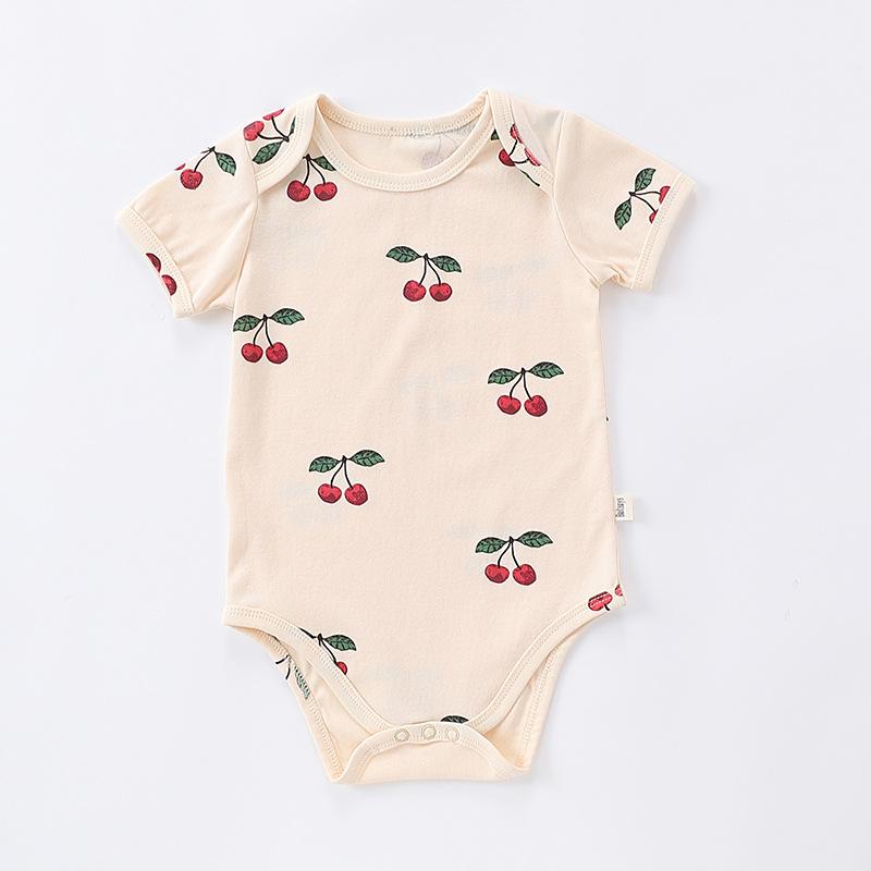 KIDDIEZOOM Infant Boy Girl 6-24 Months Fashion Print Short Sleeve Baby Bodysuits