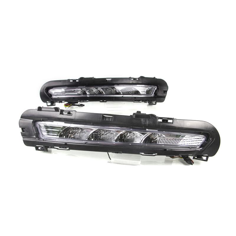 Car DRL For Ford Mondeo Fusion 2011 2012 2013 Foglight Driving Daytime Running Light fog lamp Daylight with Yellow turn signal