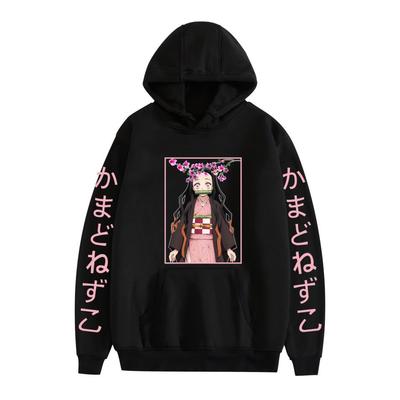Japan Anime Kawaii Dämon Slayer Kamado Nezuko Manga Hoodies Sweatshirts Tops Pullover Streetwear Unisex Cartoon Sweatshirt