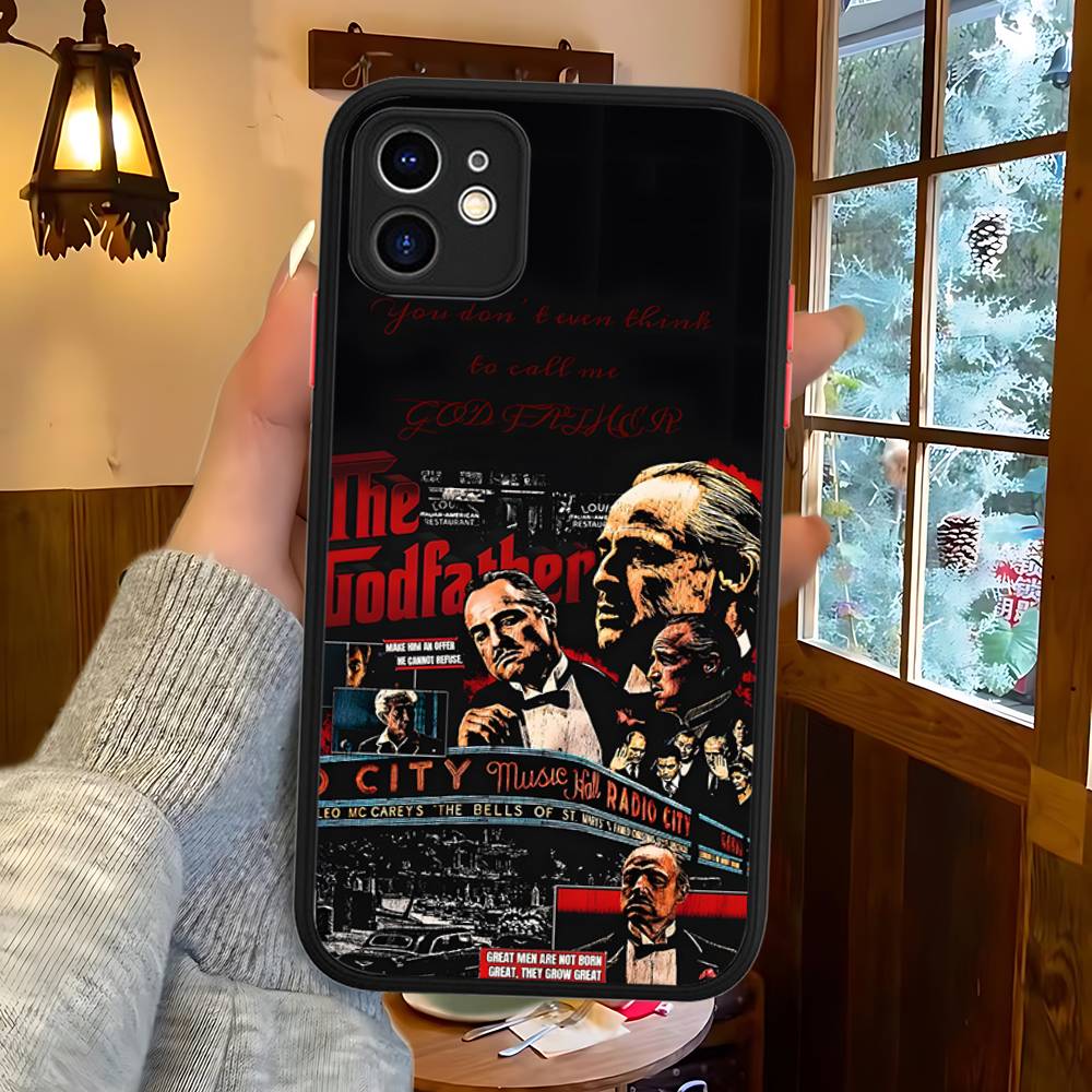 United States TV The Godfather Phone Case For IPhone 16 15 14 13 12 11 Pro Max Plus X XS MAX Black Matte Phone Fundas