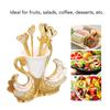 7pcs Zinc Alloy Swan Base Holder White Decorative Swan Flatware  Ice Cream Cake