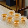 Thickened, heat-resistant glass tea cup for home use – transparent, Gongfu style, ideal for tea tasting. Large host cup, perfect for enjoying tea.
