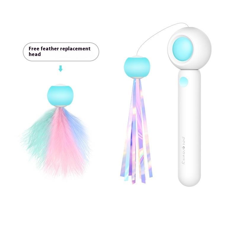 1/3Pcs Laser Small Bell Cat Feather Wand Cat Teaser Stick Telescopic Stick Fun Indoor Play And Exercise Cat Pet Interactive Toy