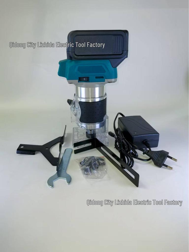 Brushless Lithium Trimmer & Engraving Wood Router: Multifunctional Electric Tool for Slotting, Milling, and Grooving.
