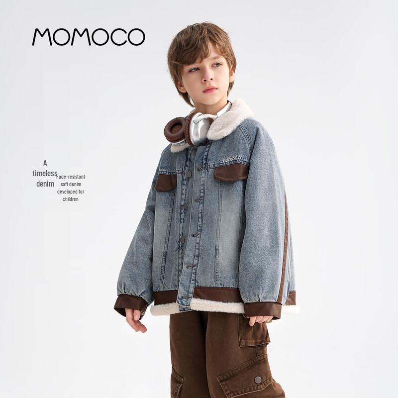 MOMOCO Boys  2025 Winter Trendy Denim Jacket 120