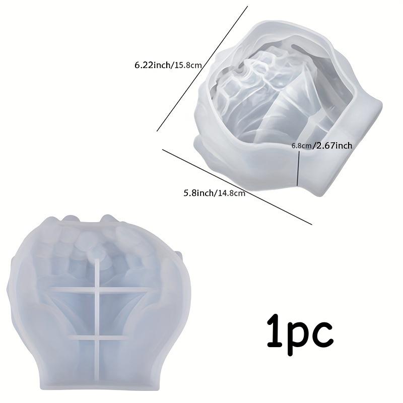 

Multi-functional silicone hand mold - for resin casting, jewelry trays, candlesticks, and succulent pots - flexible and reusable