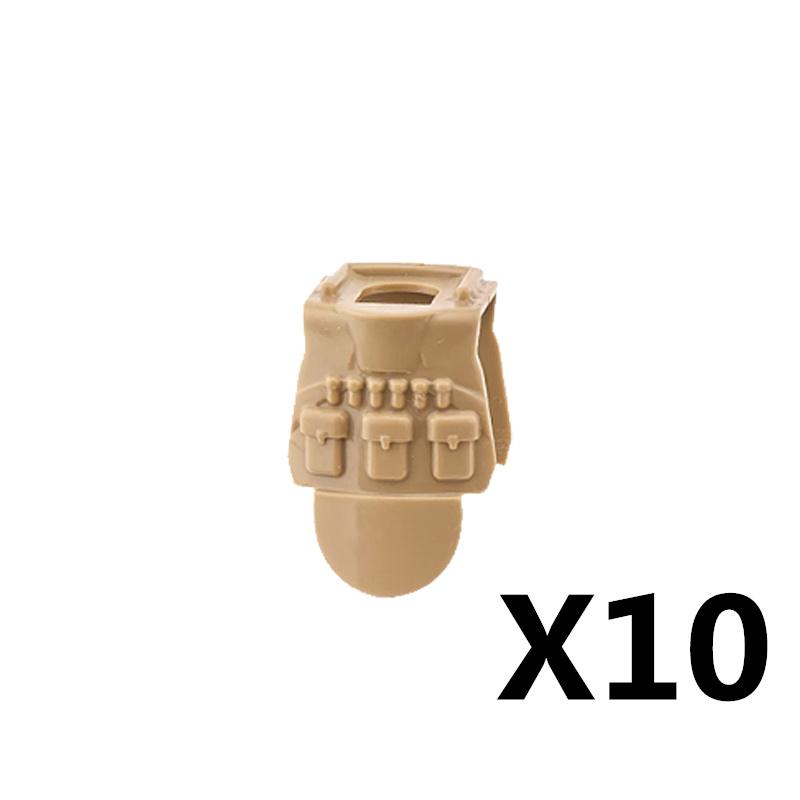 MOC Militärfigur Zubehör Bausteine Alpha SWAT Helm Weste Rucksack Knieschoner Nachtsichtgeräte Steine Spielzeug K017