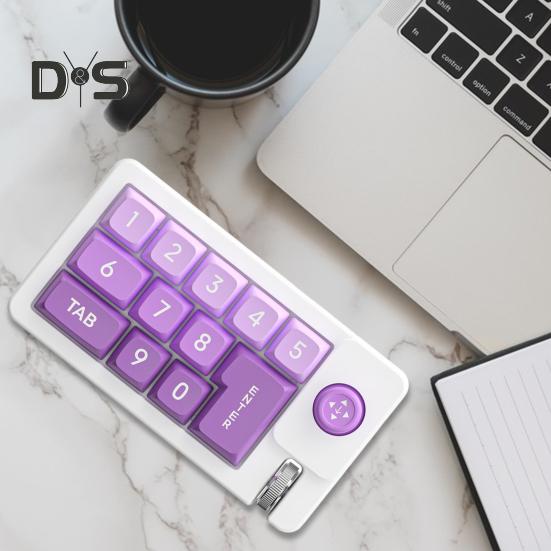 Einhändige mechanische Tastatur, 12 Tasten, RGB-Gaming-Tastatur, programmierbares, Hotswappable-Kleintastenfeld für Gamer und Büroarbeit