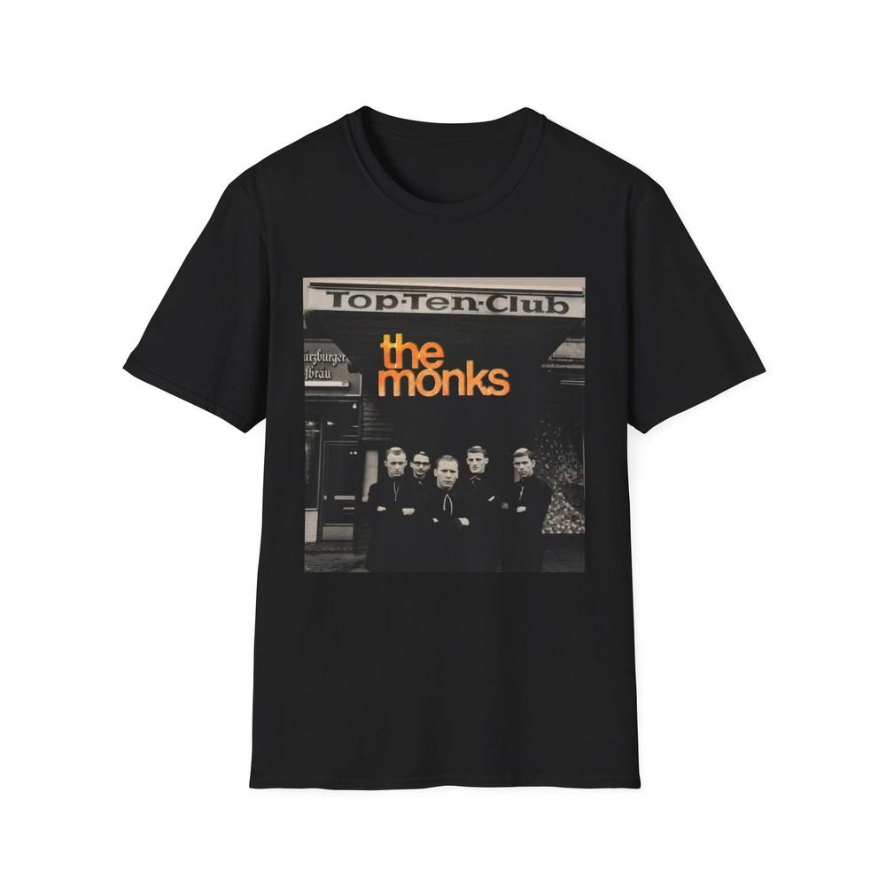 

1960s experimental rock band the monks in front of the top ten club tshirt 4XL