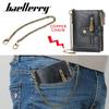 New Men's Short Wallet European American Retro Multi Slot Double Zipper Coin Purse