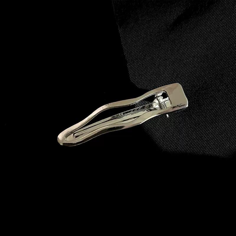 

Metal Wave Barrettes Special-Interest Design Cold Wind Ins Clip Bang Clip Duckbill Clip Side Clip Hairpin Headdress Female KTY 1pc